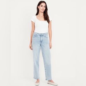 High Rise Straight Leg Jeans